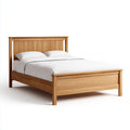 Double Bed Oak Wood 200x150x100 cm - Natural Finish