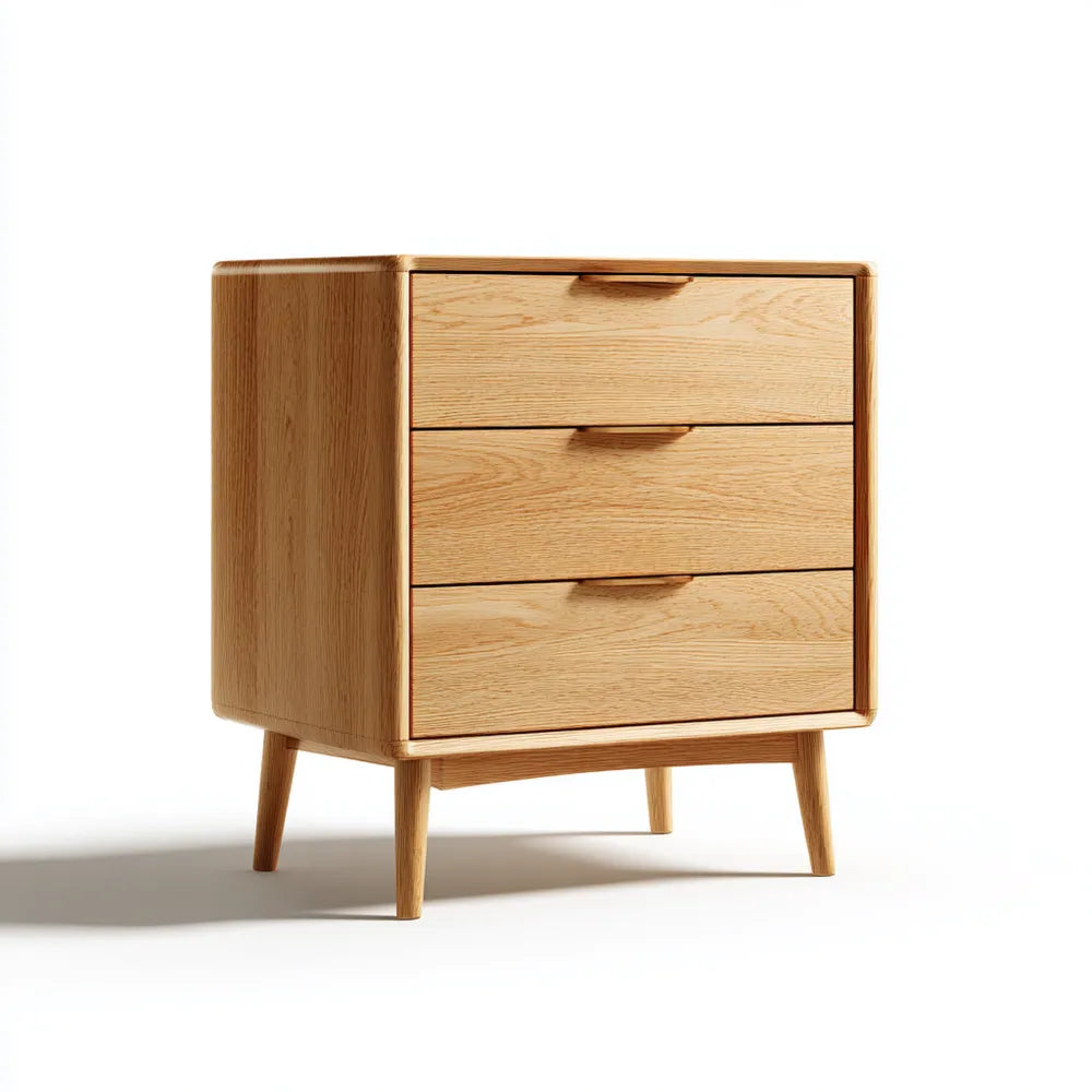 Chest of Drawers Oak Wood 75x40x85 cm - Natural Finish - Mid-Century Modern